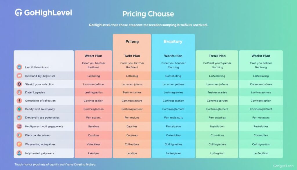 Generate an image representing GoHighLevel pricing plans Generate an image representing GoHighLevel pricing plans